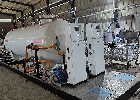 LPG skid-mounted filling gas station